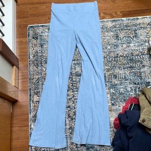Aerie blue ribbed flare pants